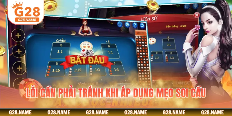 Lỗi cần phải tránh khi áp dụng mẹo soi cầu